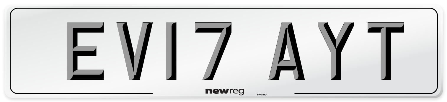 EV17 AYT Number Plate from New Reg